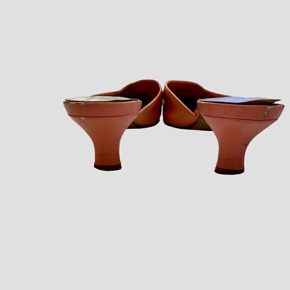 GUC Leather Andrew Geller mules in salmon - Picture 4 of 6